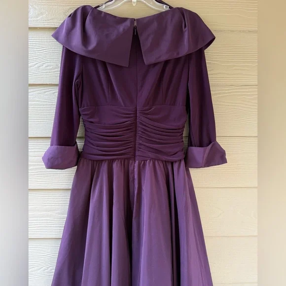 Jessica Howard Mixed-Media Fit & Flare Midi Dress Size 6 - Picture 7 of 15